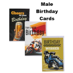 Male Birthday Greeting Card & Envelope 